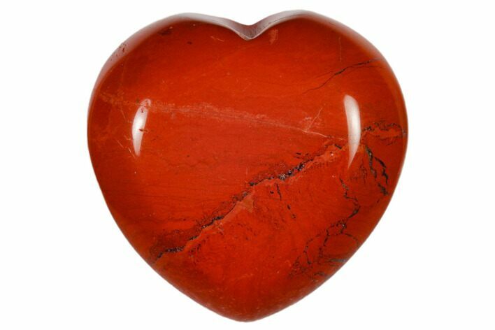 1.4" Polished Red Jasper Heart - Photo 1
